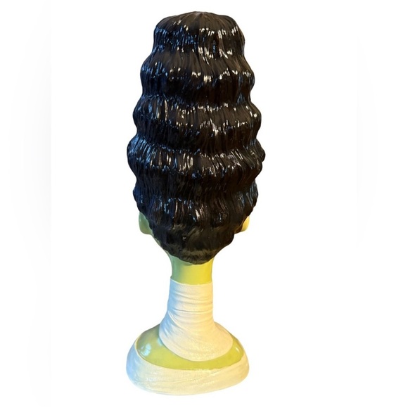 Bride of Frankenstein NWT Spooky Green & Black 15” Resin Halloween Decor - Picture 2 of 8